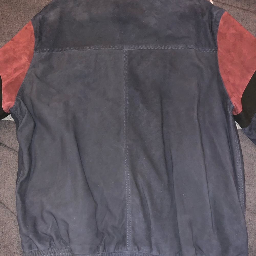 Vince Men’s Colorblock Leather Track Jacket Size L - Picture 6 of 7